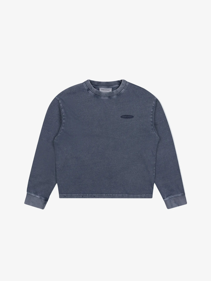 Distressed "F*ck Off I'm Gardening" Longsleeve - Washed Midnight Blue