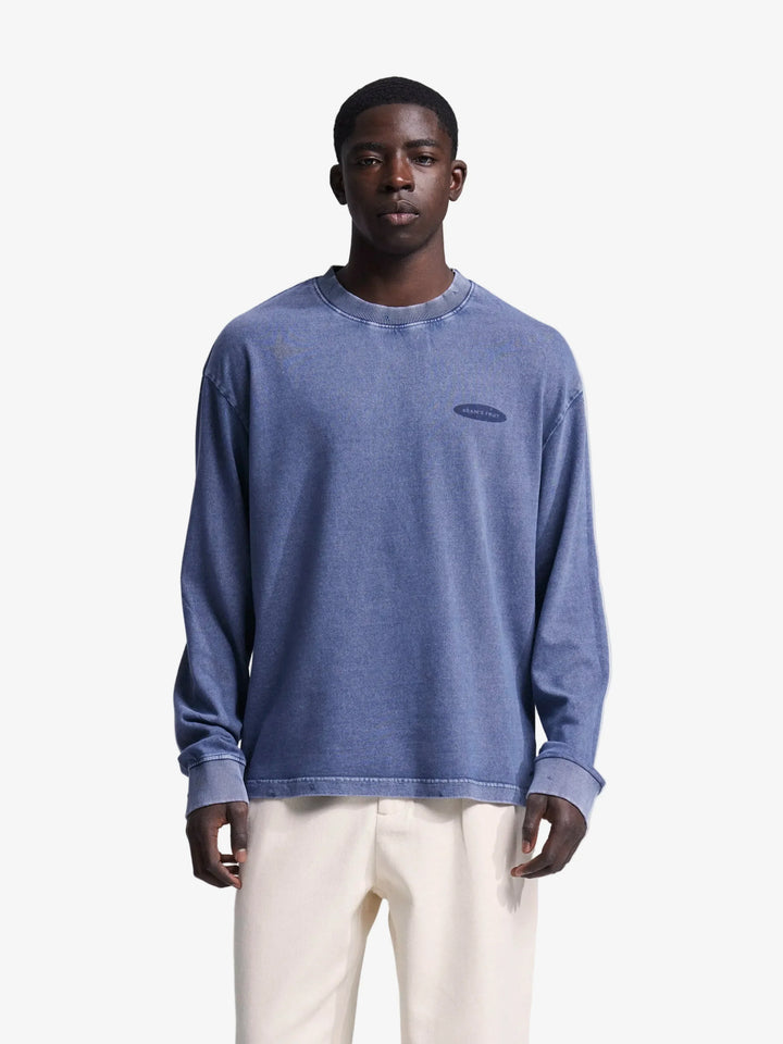 Distressed "F*ck Off I'm Gardening" Longsleeve - Washed Midnight Blue