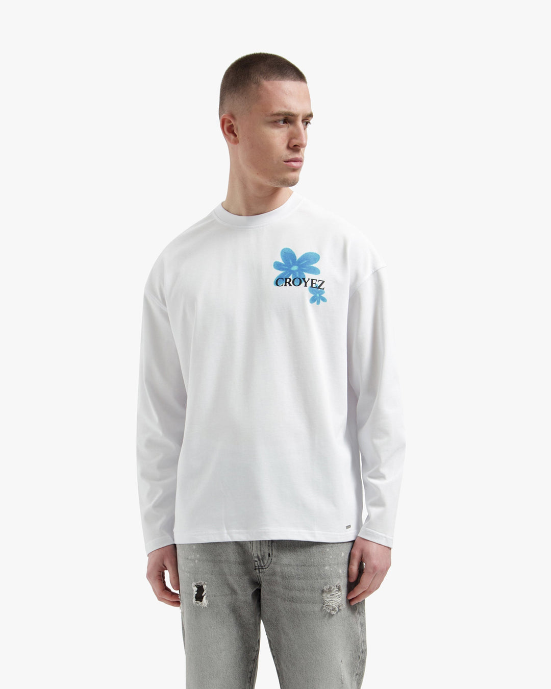 Croyez Botanique Longsleeve | White/Tiffany Blue