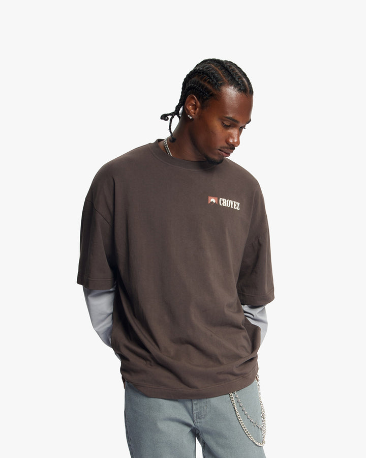 Croyez Montagne Double Sleeve Shirt | Brown