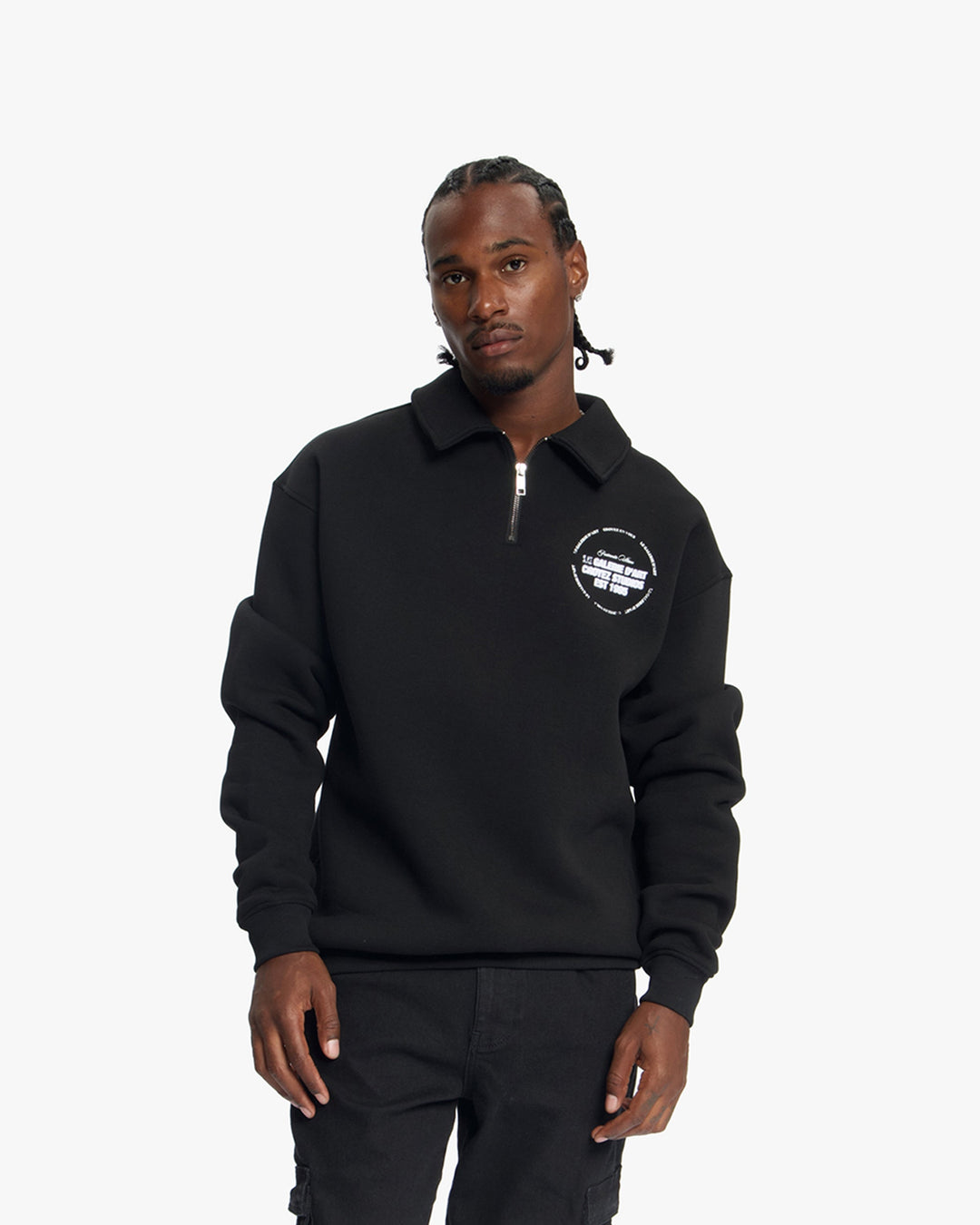 Croyez Le Galerie D'Art Half-Zip Sweater | Black