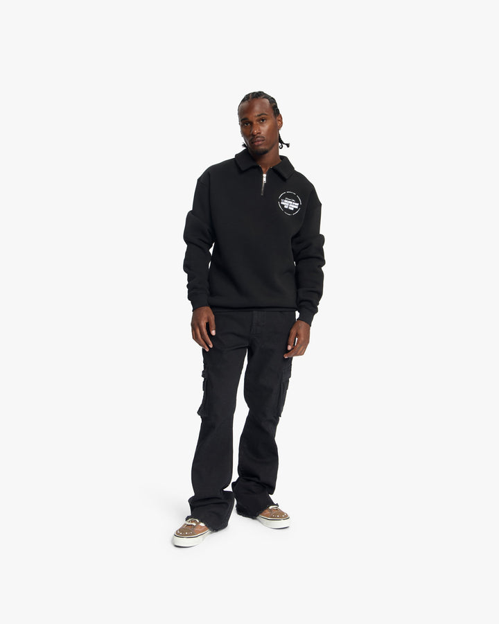 Croyez Le Galerie D'Art Half-Zip Sweater | Black