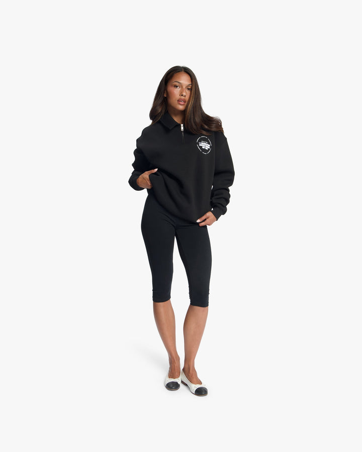 Croyez Le Galerie D'Art Half-Zip Sweater | Black