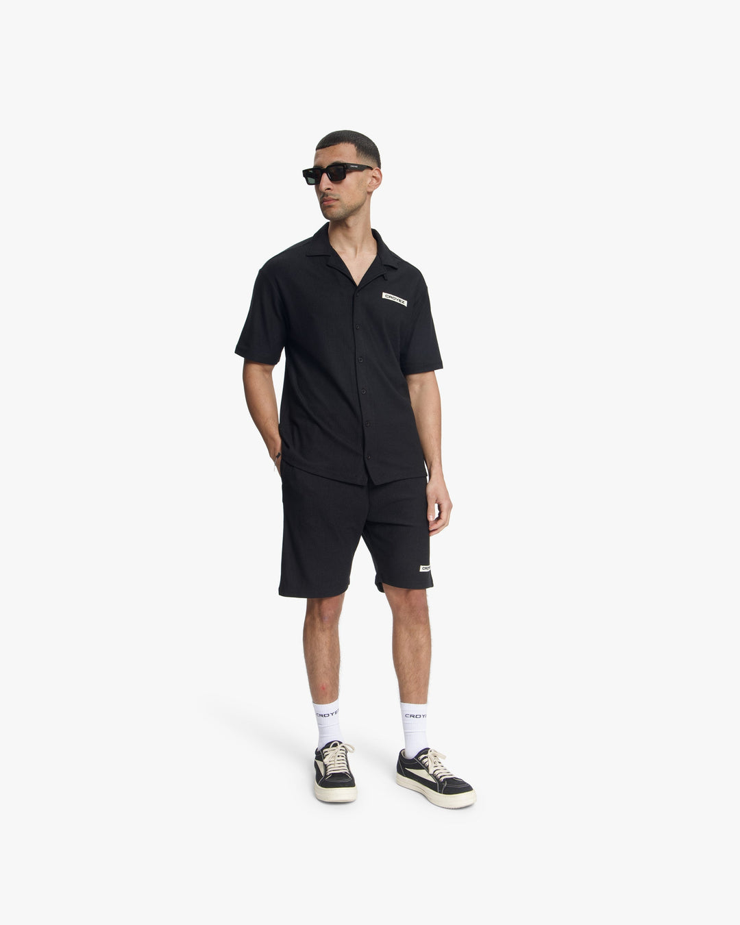 Croyez Plisse Shirt | Black