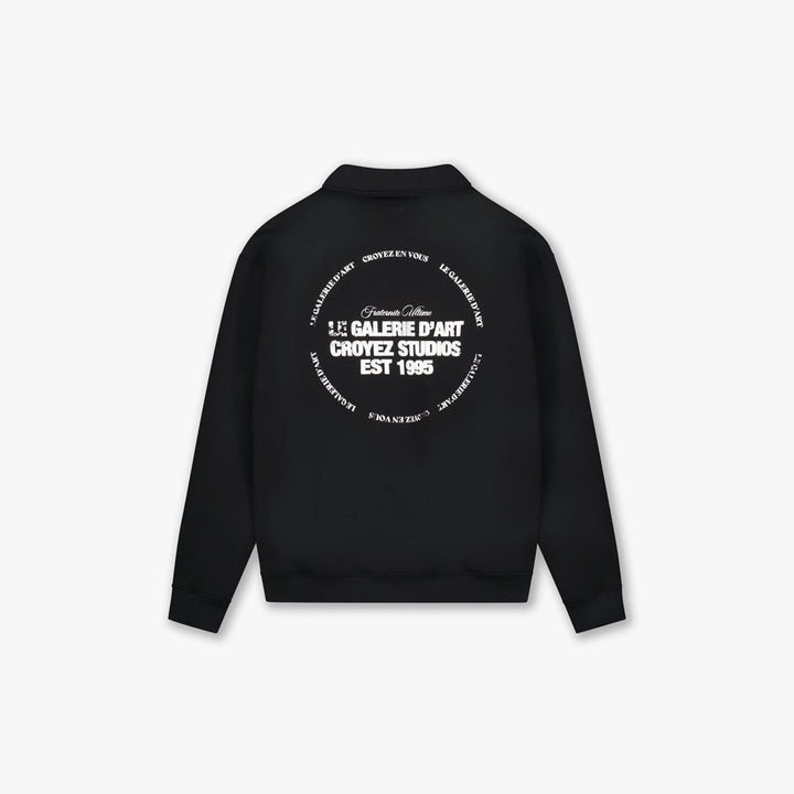 Croyez Le Galerie D'Art Half-Zip Sweater | Black
