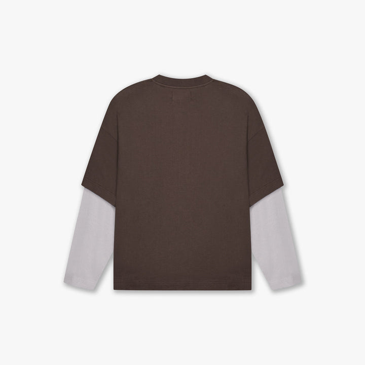 Croyez Montagne Double Sleeve Shirt | Brown