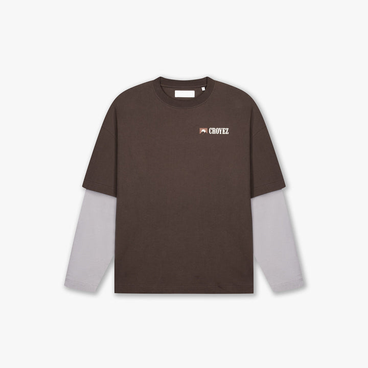 Croyez Montagne Double Sleeve Shirt | Brown