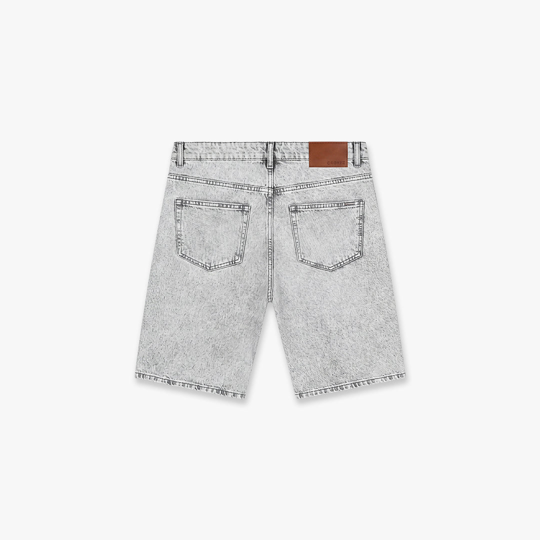 Croyez CD2 Washed Denim Shorts | Light Grey