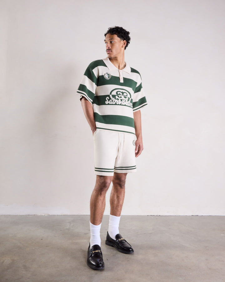 Knitted Crest Polo Shirt