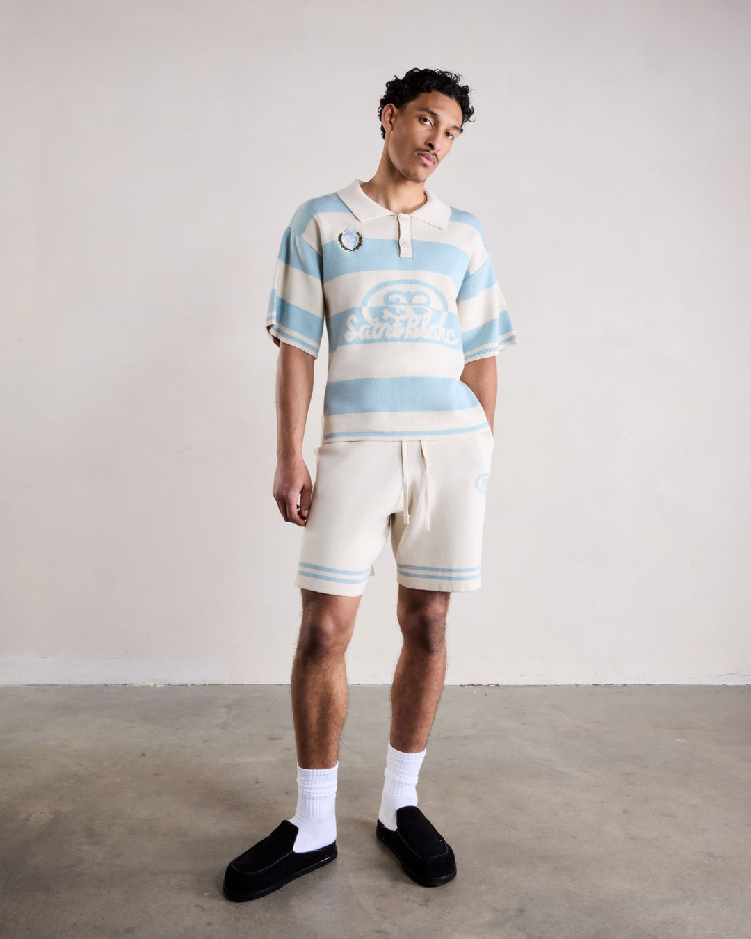 Knitted Crest Polo Shirt