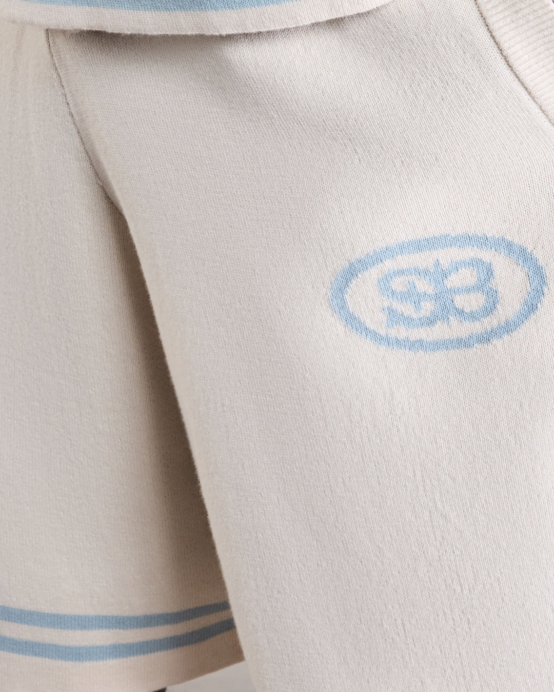 Knitted Crest Polo Short