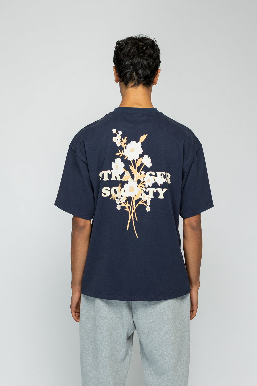 Bold Bouquet Tshirt - Navy